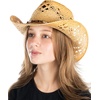 image:imageFunky Junque Raffia Cowgirl Hats for Women Western Sun Hat  Breathable woven raffia with an adjustable fit for beach days country concerts vacations rodeos amp festivalsBugle Bead Trim