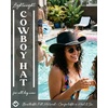 image:imageFunky Junque Rhinestone Cowboy Hat  Lightweight Sparkly Cowgirl Hat with Sun Protection Western Wear for WomenBlack Felt W Rhinestone String