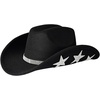 image:imageFunky Junque Rhinestone Cowboy Hat  Lightweight Sparkly Cowgirl Hat with Sun Protection Western Wear for WomenBlack Felt W Stars  Rhinestone Trim