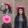 image:imageFunky Junque Rhinestone Cowboy Hat  Lightweight Sparkly Cowgirl Hat with Sun Protection Western Wear for WomenCandy Pink Felt W Stars  Rhinestone Trim