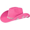 image:imageFunky Junque Rhinestone Cowboy Hat  Lightweight Sparkly Cowgirl Hat with Sun Protection Western Wear for WomenCandy Pink Felt W Stars  Rhinestone Trim