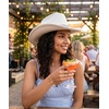 image:imageFunky Junque Rhinestone Cowboy Hat  Lightweight Sparkly Cowgirl Hat with Sun Protection Western Wear for WomenFelt W Glitter Stone Trim  Ivory