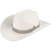 image:imageFunky Junque Rhinestone Cowboy Hat  Lightweight Sparkly Cowgirl Hat with Sun Protection Western Wear for WomenFelt W Glitter Stone Trim  Ivory