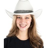 image:imageFunky Junque Rhinestone Cowboy Hat  Lightweight Sparkly Cowgirl Hat with Sun Protection Western Wear for WomenFelt W Glitter Stone Trim  Ivory