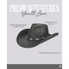 image:imageFunky Junque Rhinestone Cowboy Hat  Lightweight Sparkly Cowgirl Hat with Sun Protection Western Wear for WomenFelt W Turquoise Chainlink Trim Charcoal
