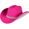 image:imageFunky Junque Rhinestone Cowboy Hat  Lightweight Sparkly Cowgirl Hat with Sun Protection Western Wear for WomenHot Pink Felt W Rhinestone Trim