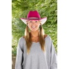 image:imageFunky Junque Rhinestone Cowboy Hat  Lightweight Sparkly Cowgirl Hat with Sun Protection Western Wear for WomenHot Pink Felt W Rhinestone Trim