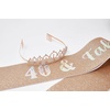 image:imageFunky Junque Rhinestone Tiara Crown Bridal Wedding Headband  Lightweight alloy tiara with sparkling rhinestones for weddings proms bachelorette parties amp bridal eventsSash 40  Fabulous  Rose Gold  Tiara Rose Gold