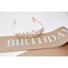 image:imageFunky Junque Rhinestone Tiara Crown Bridal Wedding Headband  Lightweight alloy tiara with sparkling rhinestones for weddings proms bachelorette parties amp bridal eventsSash Birthday Queen  Rose Gold  Tiara Rose Gold
