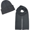 image:imageFunky Junque Scarf and Hat Set for Men and Women Ribbed Knit and Waffle Knit Warm AllSeason Winter AccessoriesRibbed Knit  Charcoal