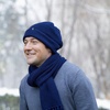 image:imageFunky Junque Scarf and Hat Set for Men and Women Ribbed Knit and Waffle Knit Warm AllSeason Winter AccessoriesRibbed Knit  Navy Blue