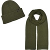 image:imageFunky Junque Scarf and Hat Set for Men and Women Ribbed Knit and Waffle Knit Warm AllSeason Winter AccessoriesRibbed Knit  Olive