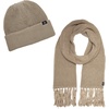 image:imageFunky Junque Scarf and Hat Set for Men and Women Ribbed Knit and Waffle Knit Warm AllSeason Winter AccessoriesWaffle Knit  Beige
