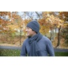 image:imageFunky Junque Scarf and Hat Set for Men and Women Ribbed Knit and Waffle Knit Warm AllSeason Winter AccessoriesWaffle Knit  Charcoal