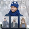 image:imageFunky Junque Scarf and Hat Set for Men and Women Ribbed Knit and Waffle Knit Warm AllSeason Winter AccessoriesWaffle Knit  Navy Blue