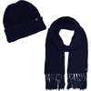 image:imageFunky Junque Scarf and Hat Set for Men and Women Ribbed Knit and Waffle Knit Warm AllSeason Winter AccessoriesWaffle Knit  Navy Blue