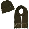 image:imageFunky Junque Scarf and Hat Set for Men and Women Ribbed Knit and Waffle Knit Warm AllSeason Winter AccessoriesWaffle Knit  Olive