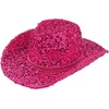 image:imageFunky Junque Sequin Cowgirl Hat for Women  Lightweight Sparkly Cowboy Hat with Sun Protection Concerts Festivals and Western for WomenHot Pink