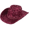 image:imageFunky Junque Sequin Cowgirl Hat for Women  Lightweight Sparkly Cowboy Hat with Sun Protection Concerts Festivals and Western for WomenMaroon Berry