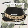 image:imageFunky Junque Short Brim Fedora Packable Sun Hat for Women  Adjustable Fedora sun hat with UPF 50 drawstring for vacations beaches festivals brunch amp garden partiesBlackNatural