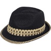 image:imageFunky Junque Short Brim Fedora Packable Sun Hat for Women  Adjustable Fedora sun hat with UPF 50 drawstring for vacations beaches festivals brunch amp garden partiesBlackNatural