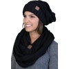 image:imageFunky Junque Slouchy Beanie amp Infinity Scarf Gift Set  Matching Winter Accessories Sets for Women Oversized Hat and Scarves2 Pack Black  Kaleidoscope 32