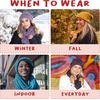 image:imageFunky Junque Slouchy Beanie amp Infinity Scarf Gift Set  Matching Winter Accessories Sets for Women Oversized Hat and Scarves2 Pack Ivory  Indi Pink