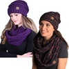 image:imageFunky Junque Slouchy Beanie amp Infinity Scarf Gift Set  Matching Winter Accessories Sets for Women Oversized Hat and Scarves2 Pack Purple  Kaleidoscope 32