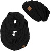 image:imageFunky Junque Slouchy Beanie amp Infinity Scarf Gift Set  Matching Winter Accessories Sets for Women Oversized Hat and ScarvesBlack
