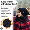 image:imageFunky Junque Slouchy Beanie amp Infinity Scarf Gift Set  Matching Winter Accessories Sets for Women Oversized Hat and ScarvesBlack