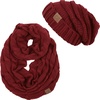image:imageFunky Junque Slouchy Beanie amp Infinity Scarf Gift Set  Matching Winter Accessories Sets for Women Oversized Hat and ScarvesBurgundy