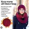image:imageFunky Junque Slouchy Beanie amp Infinity Scarf Gift Set  Matching Winter Accessories Sets for Women Oversized Hat and ScarvesBurgundy