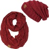 image:imageFunky Junque Slouchy Beanie amp Infinity Scarf Gift Set  Matching Winter Accessories Sets for Women Oversized Hat and ScarvesBurgundy Confetti