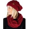 image:imageFunky Junque Slouchy Beanie amp Infinity Scarf Gift Set  Matching Winter Accessories Sets for Women Oversized Hat and ScarvesBurgundy Confetti