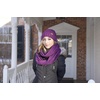 image:imageFunky Junque Slouchy Beanie amp Infinity Scarf Gift Set  Matching Winter Accessories Sets for Women Oversized Hat and ScarvesDark Purple