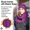 image:imageFunky Junque Slouchy Beanie amp Infinity Scarf Gift Set  Matching Winter Accessories Sets for Women Oversized Hat and ScarvesDark Purple