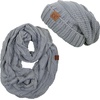 image:imageFunky Junque Slouchy Beanie amp Infinity Scarf Gift Set  Matching Winter Accessories Sets for Women Oversized Hat and ScarvesDove Grey