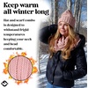 image:imageFunky Junque Slouchy Beanie amp Infinity Scarf Gift Set  Matching Winter Accessories Sets for Women Oversized Hat and ScarvesIndi Pink