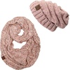 image:imageFunky Junque Slouchy Beanie amp Infinity Scarf Gift Set  Matching Winter Accessories Sets for Women Oversized Hat and ScarvesIndi Pink Confetti
