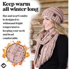 image:imageFunky Junque Slouchy Beanie amp Infinity Scarf Gift Set  Matching Winter Accessories Sets for Women Oversized Hat and ScarvesIndi Pink Confetti