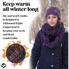 image:imageFunky Junque Slouchy Beanie amp Infinity Scarf Gift Set  Matching Winter Accessories Sets for Women Oversized Hat and ScarvesKaleidoscope  4 Tone Mix  Black  Purple  Orange  Teal