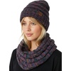 image:imageFunky Junque Slouchy Beanie amp Infinity Scarf Gift Set  Matching Winter Accessories Sets for Women Oversized Hat and ScarvesKaleidoscope  4 Tone Mix  Black  Purple  Orange  Teal