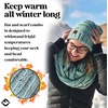 image:imageFunky Junque Slouchy Beanie amp Infinity Scarf Gift Set  Matching Winter Accessories Sets for Women Oversized Hat and ScarvesMint Confetti