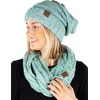 image:imageFunky Junque Slouchy Beanie amp Infinity Scarf Gift Set  Matching Winter Accessories Sets for Women Oversized Hat and ScarvesMint Confetti