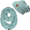 image:imageFunky Junque Slouchy Beanie amp Infinity Scarf Gift Set  Matching Winter Accessories Sets for Women Oversized Hat and ScarvesMint Confetti