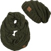 image:imageFunky Junque Slouchy Beanie amp Infinity Scarf Gift Set  Matching Winter Accessories Sets for Women Oversized Hat and ScarvesOlive