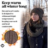image:imageFunky Junque Slouchy Beanie amp Infinity Scarf Gift Set  Matching Winter Accessories Sets for Women Oversized Hat and ScarvesOlive