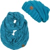 image:imageFunky Junque Slouchy Beanie amp Infinity Scarf Gift Set  Matching Winter Accessories Sets for Women Oversized Hat and ScarvesTeal