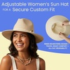 image:imageFunky Junque Sun Hats for Women Wide Brim Straw Panama Fedora Hat UPF 50 Packable Beach Hat for Summer amp VacationDouble Leather Rope Trim  Beige Mix