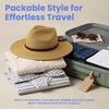 image:imageFunky Junque Sun Hats for Women Wide Brim Straw Panama Fedora Hat UPF 50 Packable Beach Hat for Summer amp VacationLeather Braided Rope Trim  Natural